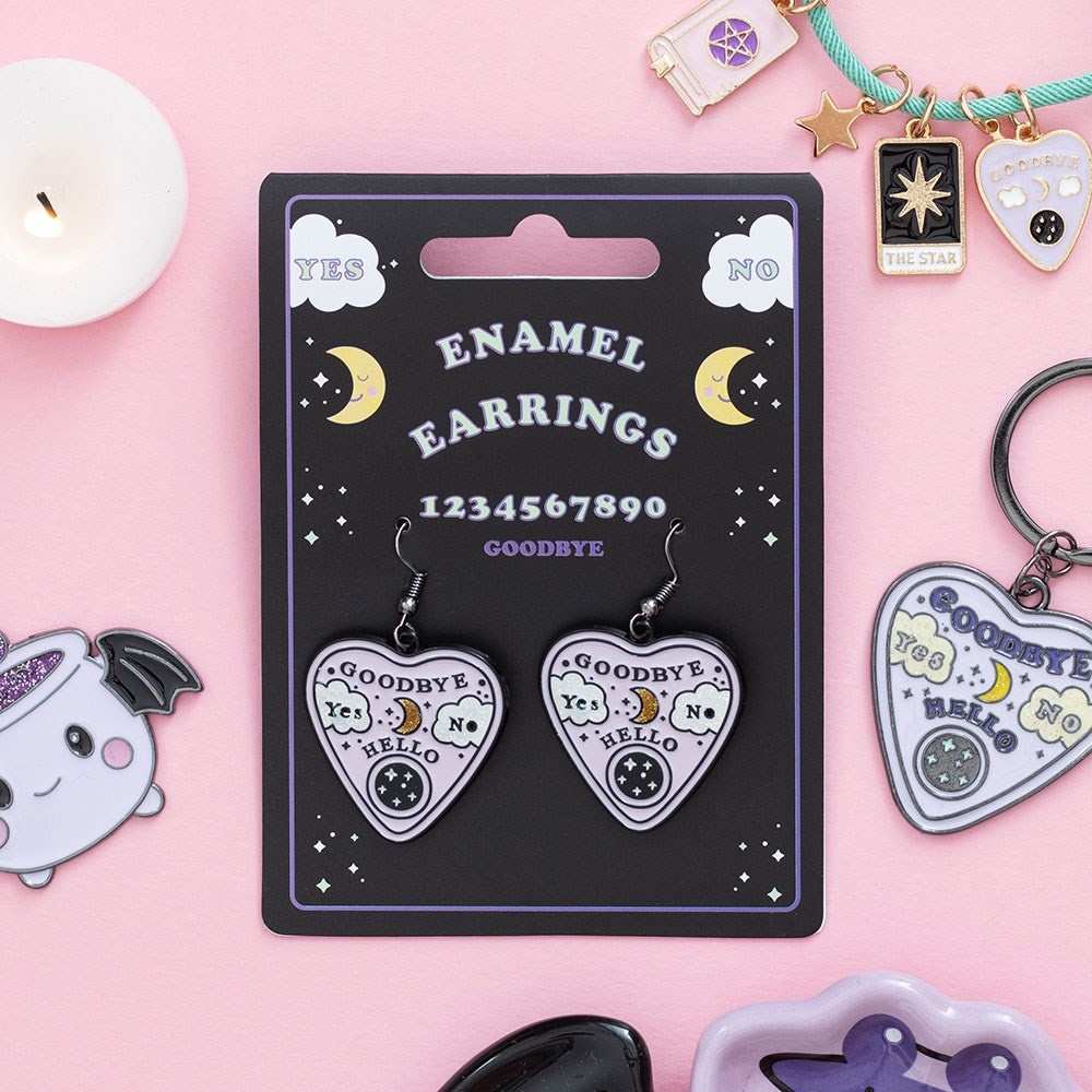 Something Different - Pastel Talking Board Planchette Earrings - Multicolours